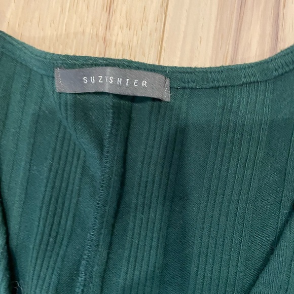 Suzy Shier Green Romper size Medium - Picture 2 of 9